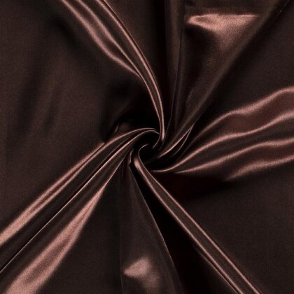Satin Stoff tief braun