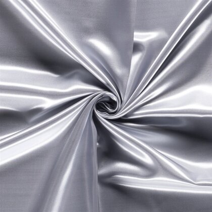 Brautsatin *Marie* - silber grau