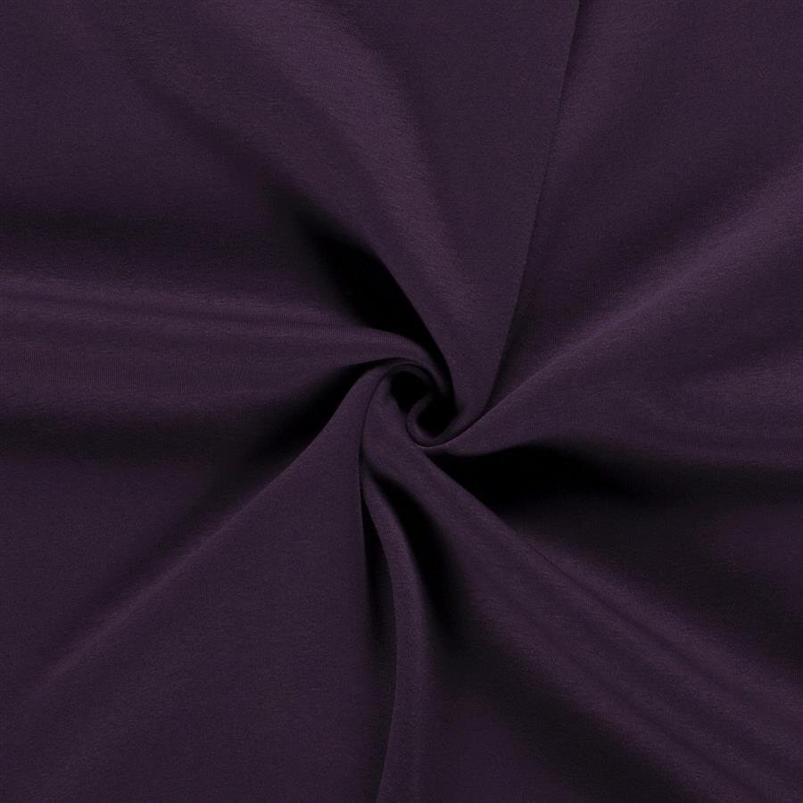0,7 Meter - Wintersweat *Marie* angeraut schwere Qualität - aubergine