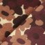 Teddystoff große Blüten - cremebeige/braun/rot