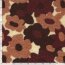 Teddystoff große Blüten - cremebeige/braun/rot