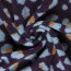 Teddystoff Leotupfen - aubergine/hellblau