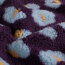 Teddystoff Leotupfen - aubergine/hellblau