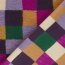 Teddystoff buntes Schachbrettmuster - fuchsia