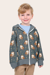 Softshell Digital träumende Eulen - graublau