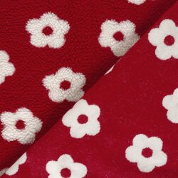 Teddystoff Blütenregen - rot