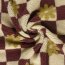 Teddystoff Blumen auf Karo - cremebeige