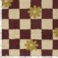 Teddystoff Blumen auf Karo - cremebeige