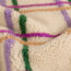 Teddystoff bunte Karostreifen - cremebeige