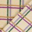 Teddystoff bunte Karostreifen - cremebeige