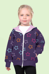 Softshell Digital bunte Sterne - dunkellila