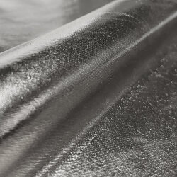 Folienjersey Uni Metallic silber