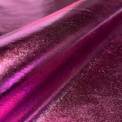 Folienjersey Uni Metallic pink