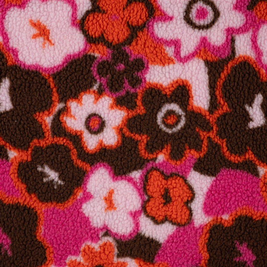 Teddystoff Retro Blumen - bunt