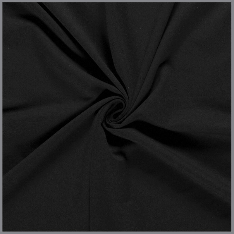 0,3 Meter - French Terry *Marie* Uni - schwarz