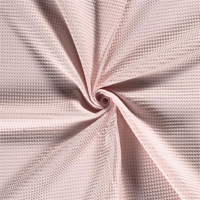 0,4 Meter - Waffelpiqué *Marie* 6mm Uni  - rosa