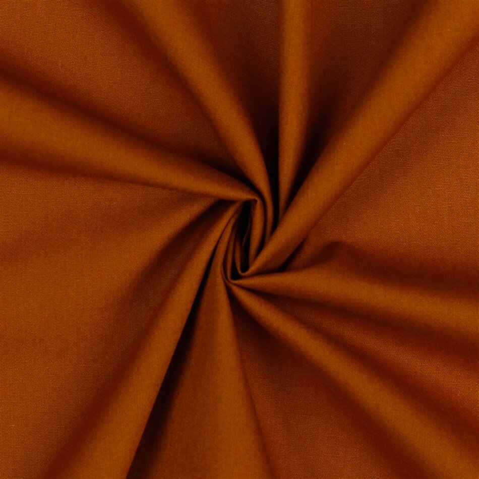 0,9 Meter - Baumwollpopeline *Vera* Uni - cognac