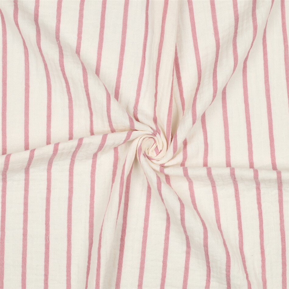 0,5 Meter - Musselin breite Streifen - altpink