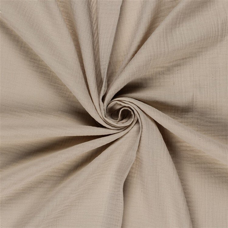 0,5 Meter - Musselin Uni *Marie* - hellbeige