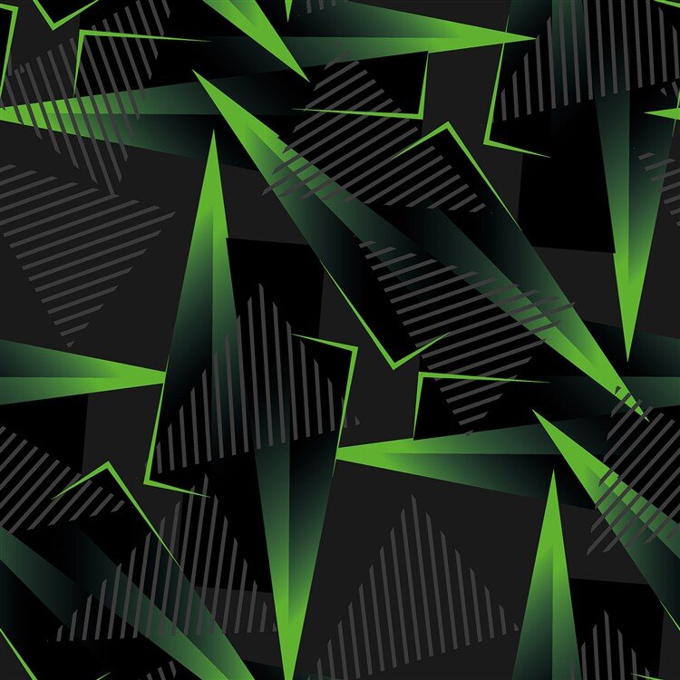 0,65 Meter - Wintersweat Digital Neon Graphik - schwarz