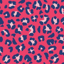 0,7 Meter - Musselin Leoflecken - pink