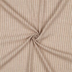 0,9 Meter - Musselin Gestreift - taupe