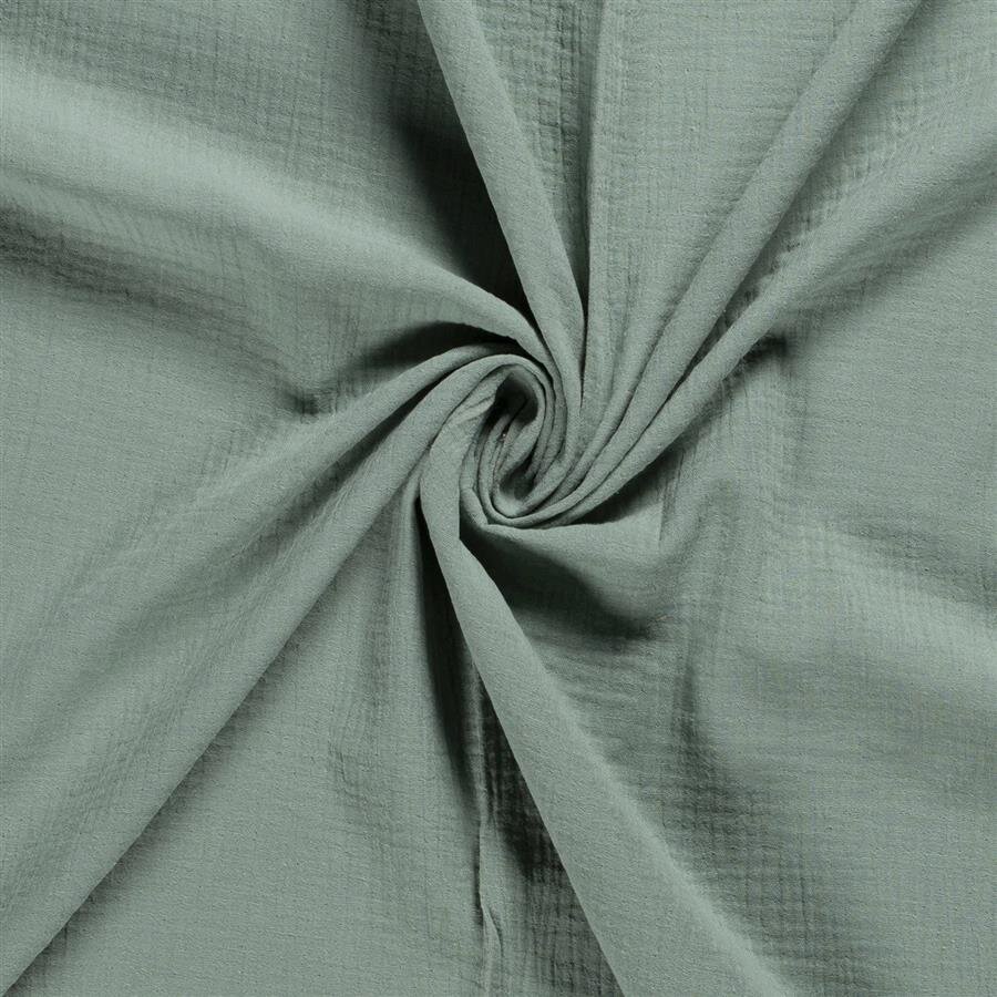 0,9 Meter - Musselin Uni *Marie* - antikmint