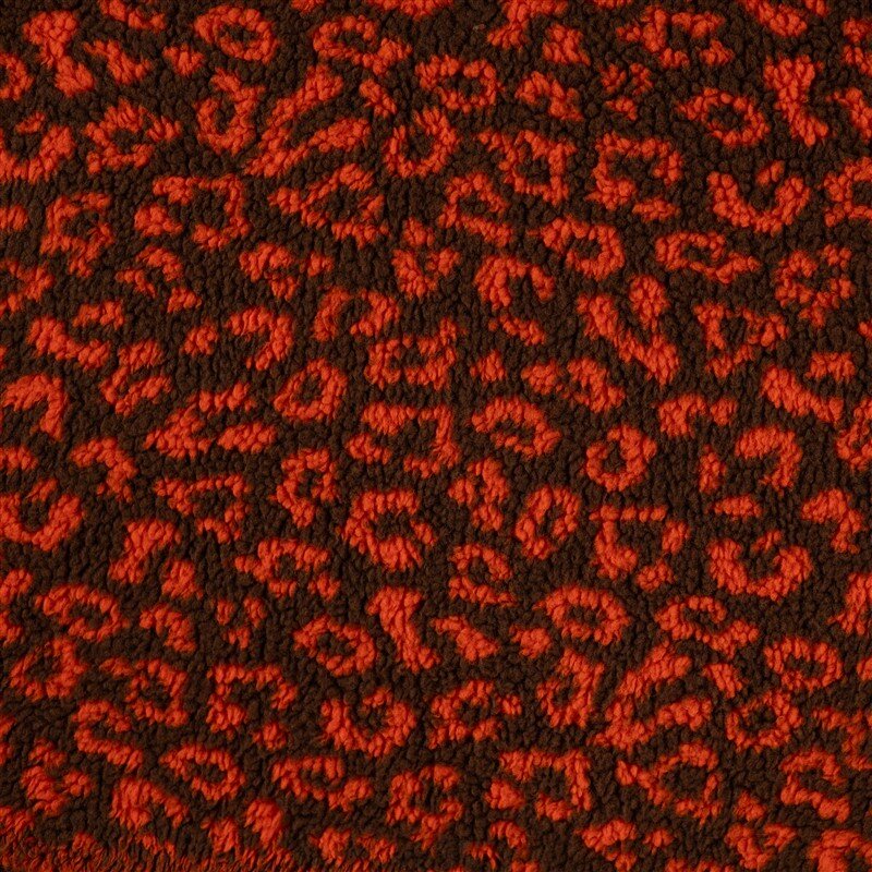 Teddystoff Leopard - braun/orange