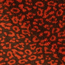 Teddystoff Leopard - braun/orange