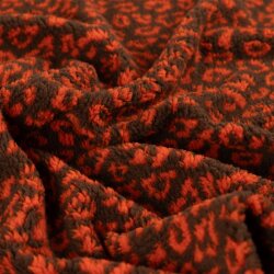 Teddystoff Leopard - braun/orange