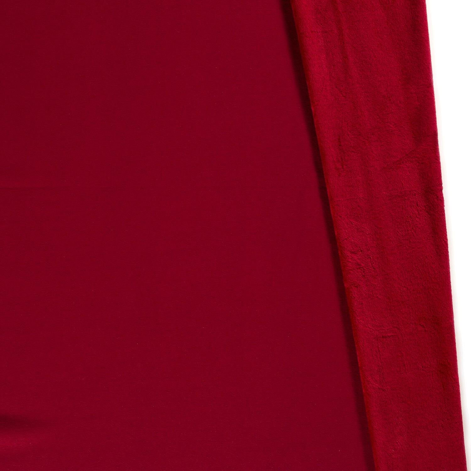 0,9 Meter - Alpenfleece *Marie* Uni - dunkelrot