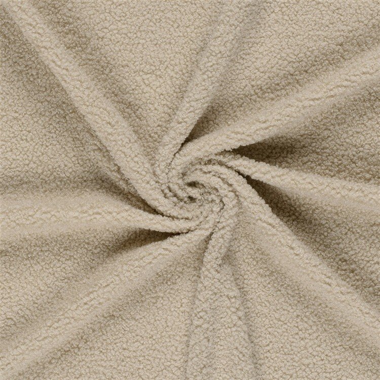 0,4 Meter - Bouclé Mantelstoff *Marie * Uni - hellbeige