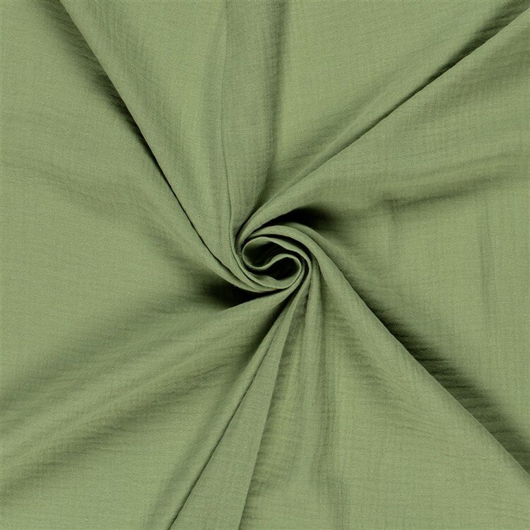 0,5 Meter - Musselin Uni *Marie* - kiwi