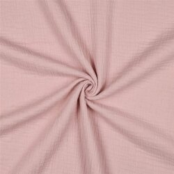 0,5 Meter - Musselin Uni *Vera*  - puderrosa
