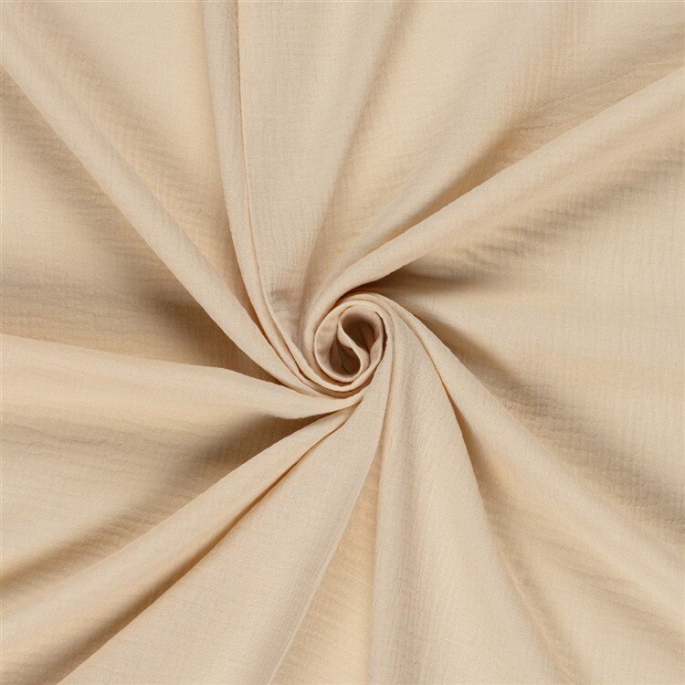 0,6 Meter - Musselin Uni *Marie* - hell sand