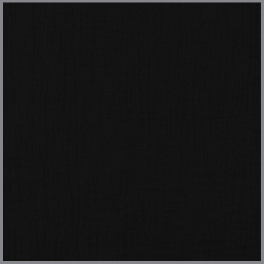 0,6 Meter - Musselin Uni *Gerda* BIO~Organic - schwarz