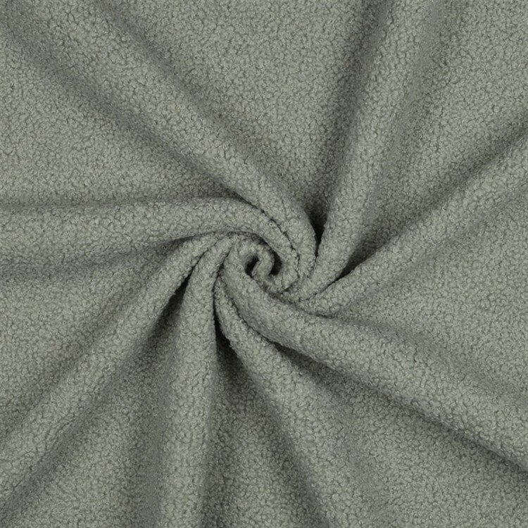 0,5 Meter - Teddystoff Doppelseitig Uni - hellantikmint