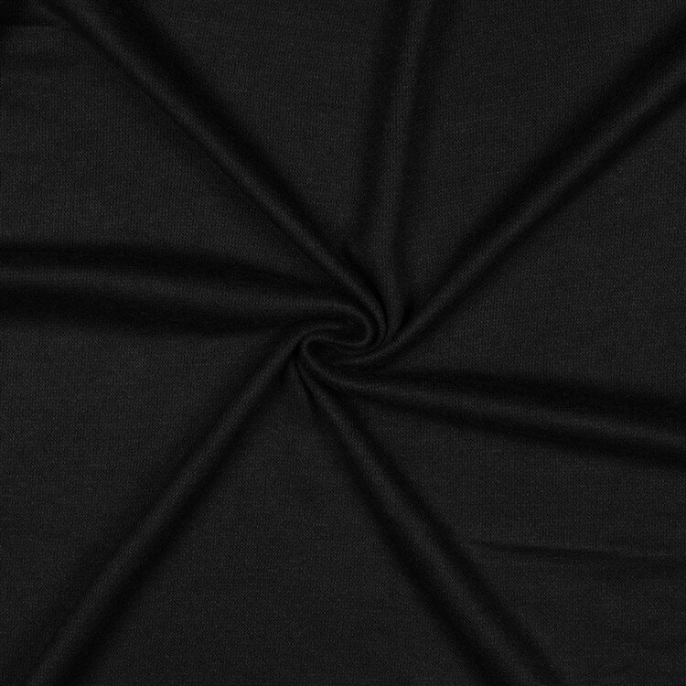 0,8 Meter - Strickstoff *Vera* Viskose-Mix  - schwarz