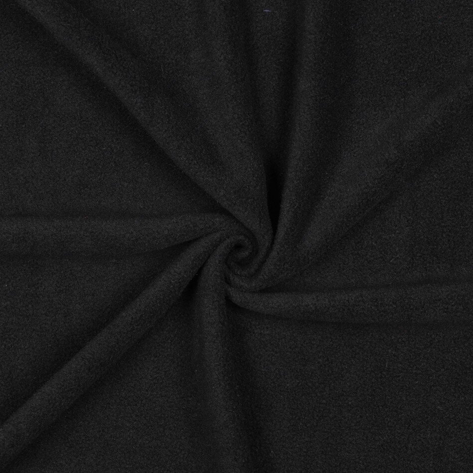 0,6 Meter - Antipilling Fleece *Vera* - schwarz