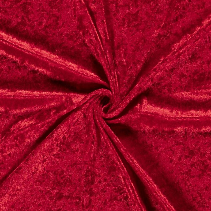 0,5 Meter - Pannesamt *Marie* Uni - rot