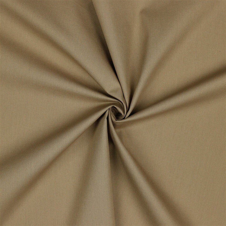 0,6 Meter - Baumwollpopeline *Vera* Uni - dunkelsand