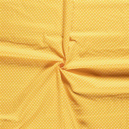 Baumwollpopeline Herzen 5mm - gelb