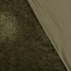 Stretch Samt *Marie* Uni - hell olive
