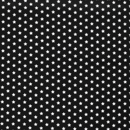 Baumwolle Sterne 10mm - schwarz