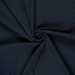Rippenjersey *Lara* Uni - dunkelblau