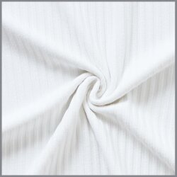 Rippenjersey *Lara* - creme - weiß