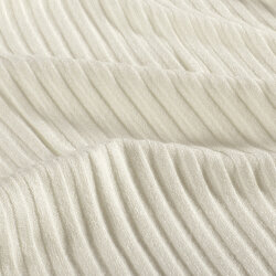 Rippenjersey *Lara* Uni - creme - weiß