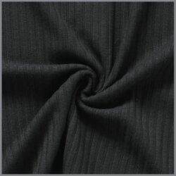 Rippenjersey *Lara* - schwarz