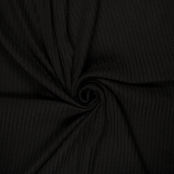 Rippenjersey *Lara* Uni - schwarz