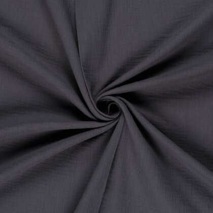 Musselin Uni *Marie* - rauch grau
